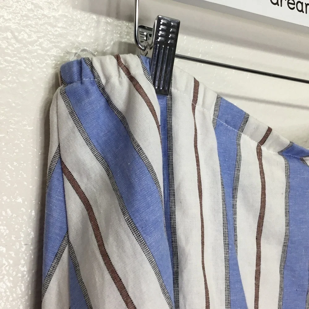 NWT WAYF Striped Linen Skirt
